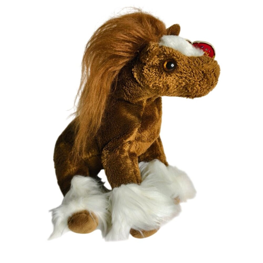 Ty Beanie Babies Hoofer the Clydesdale Horse Brown 9" Plush Retired Dob Nov 17